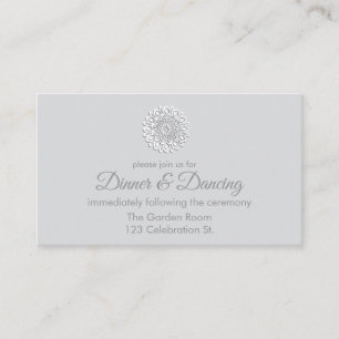 Modern witboek snijdt Mandala-ontvangst af Informatiekaartje