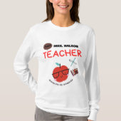 Modern With personalized name for teacher T-shirt (Voorkant)