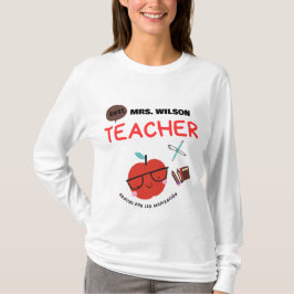 Modern With personalized name for teacher T-shirt