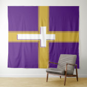 Modern | Witte kruis | Goud en goud | PAARS Wandkleed (In Situ (horizontaal))