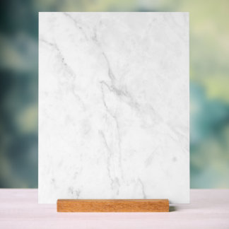 Modern Witte Marmer Acryl Bord