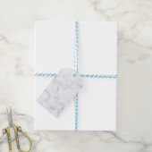 Modern Witte Marmer Cadeaulabel (Met Touw)