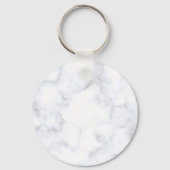 Modern Witte Marmer Sleutelhanger (Voorkant)