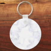 Modern Witte Marmer Sleutelhanger (Achterkant)