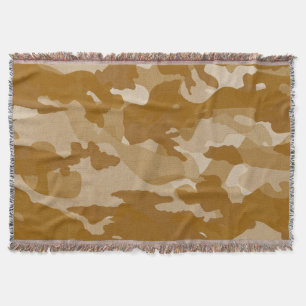 Modern Woestijn Aardetonen Camouflagepatroon Deken