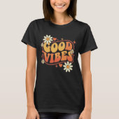 Modern Womens Tshirts Daisy Black (Devant)