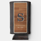 Modern Wood 2Tone Monogram Square (Voorkant)