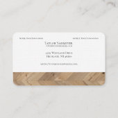 Modern Wood Chevron Pattern Visitekaartjes (Achterkant)