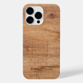Modern Wood Geometric Pattern iPhone Case 14 Pro Max Hoesje