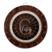 Modern Wood Hue Burnt Hickory and Chestnut Dartbord (Voorkant)