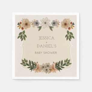 Modern Woodland Baby shower Cocktail Napkin Servet