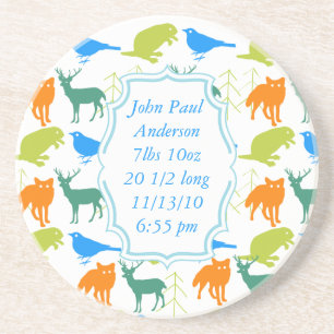  Modern Woodland Creatures Kleurrijk Onderzetter