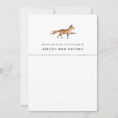 Modern Woodland Fox Photo Wedding Save The Date (Voorkant)