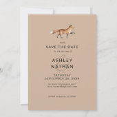 Modern Woodland Fox Photo Wedding Save The Date (Achterkant)