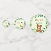 Modern Woodland Greenery Forest Friends Deer Beer Confetti (Voorkanten)