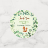 Modern Woodland Greenery Forest Friends Deer Beer Confetti (Kleine voorkant)