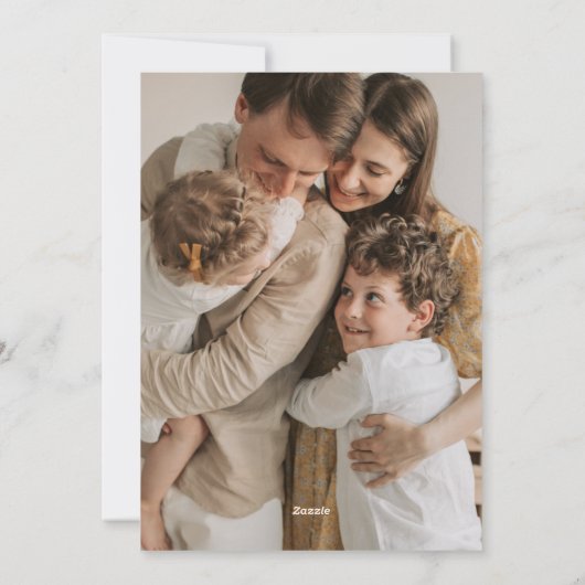 Modern Woodland Scandinavische Kerstmis Feestdagenkaart (Achterkant)