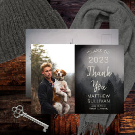 Modern Woodsy Rustic | Foto bedankt Briefkaart