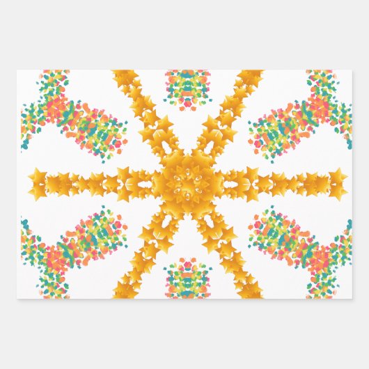 Modern Wrapping Paper Flat Sheet Set of 3 (Voorkant 2)