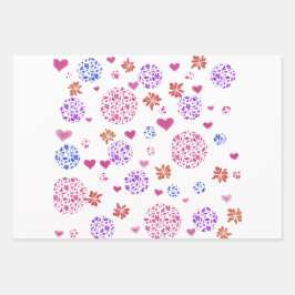 Modern Wrapping Paper Flat Sheet Set of 3