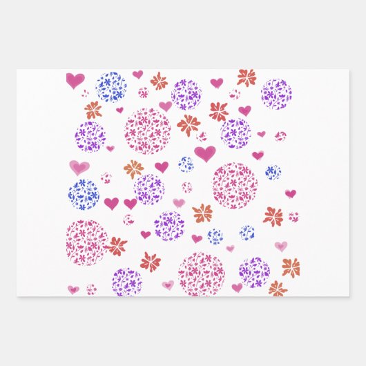 Modern Wrapping Paper Flat Sheet Set of 3 (Voorkant)