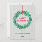 Modern Wreate Corporate Holiday Card Feestdagenkaart (Voorkant)