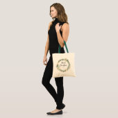 Modern Wreath en script | Vrolijk kerstfeest Tote Bag (Voorkant (model))