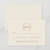 Modern Wreath RSVP (Voorkant / Achterkant)