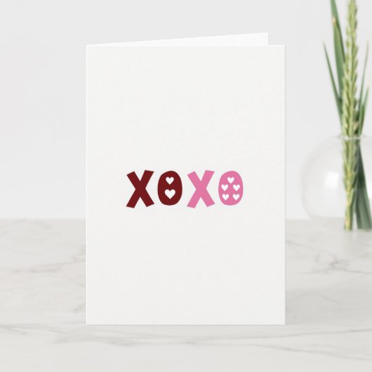 Modern Xoxo Expression Card Kaart (Voorkant)