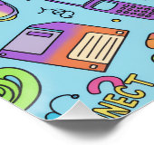 Modern Y2K Retro Tech Aesthetic Art Poster Perfect Poster (Hoek)