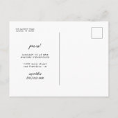 Modern Yellow 50th Birthday Dinner Party Aankondigingskaart (Achterkant)