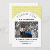 Modern Yellow Afstuderen Foto bedankt kaart (Voorkant / Achterkant)