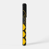 Modern Yellow and Black Honeycomb Pattern Custom N (Côté droit)