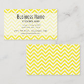 Modern Yellow and White Chevron Pattern Visitekaartje (Voorkant / Achterkant)