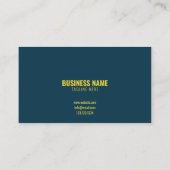 Modern Yellow & Blue Tractor Silhouette Building Visitekaartje (Achterkant)