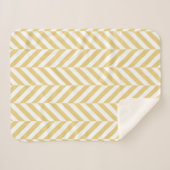 Modern Yellow Chevron Herringbone Pattern Sherpa Deken (Voorkant (horizontaal))