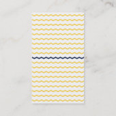 Modern Yellow en marine Visitekaartje (Achterkant)