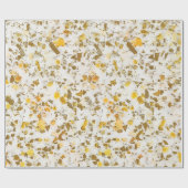 Modern Yellow & Gold Speckles Terrazzo Pattern Cadeaupapier (Vlak)