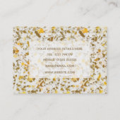 Modern Yellow & Gold Speckles Terrazzo Pattern Visitekaartje (Achterkant)