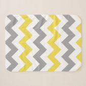 Modern Yellow Gray Chevron Pattern Sherpa Deken (Voorkant (horizontaal))