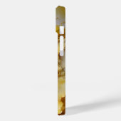 Modern Yellow Green Marble Monogram op maat Case-Mate iPhone Case (Achterkant / Links)
