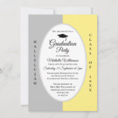 Modern Yellow Grey Hallelujah Afstuderen Kaart (Voorkant)