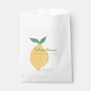 Modern Yellow Lemon Bridal Luncheon Bedankzakje