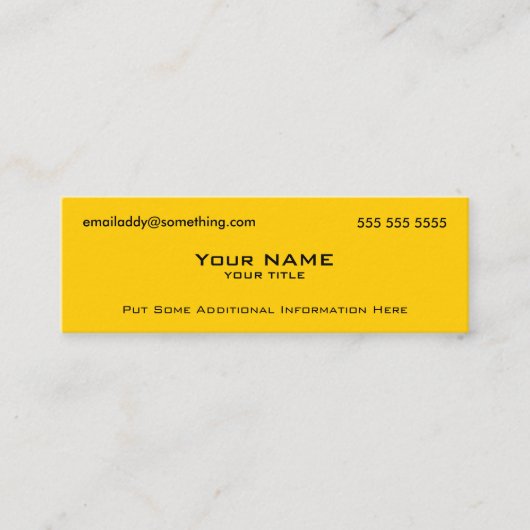 Modern Yellow Mini Visitekaartje (Voorkant)
