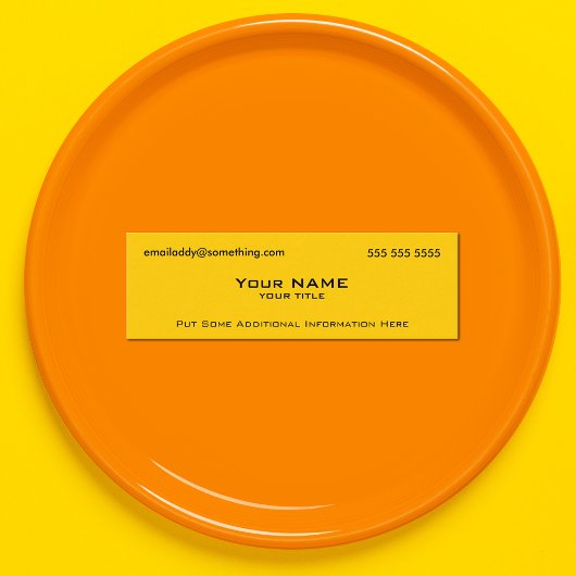 Modern Yellow Mini Visitekaartje