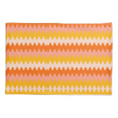 Modern Yellow, Orange & White Zig Zag Pattern Kussensloop (Achterkant)