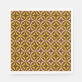 Modern Yellow Pattern Retro Typography Wedding Servet (Voorkant)