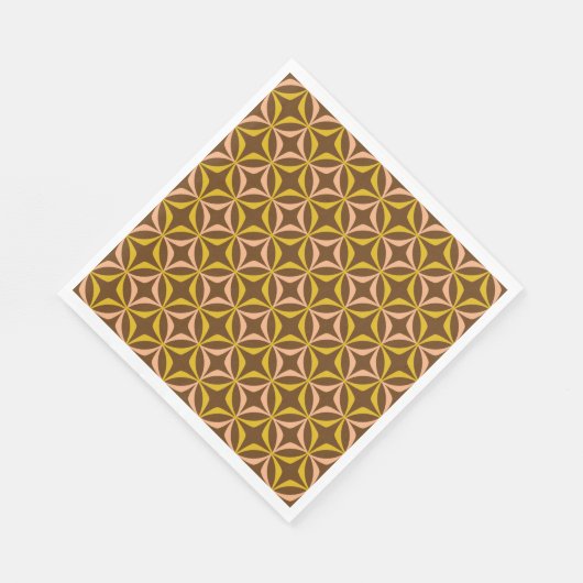 Modern Yellow Pattern Retro Typography Wedding Servet (Hoek)