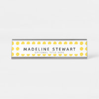 Modern Yellow Polka Dot Personalized Professional