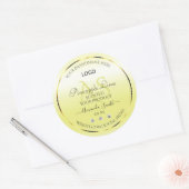 Modern Yellow Product Labels juwelen Monogram Logo (Envelop)